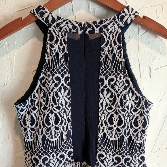 Navy and White Patterned Altar'd State Dress - Picture 3 of 5